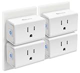 Kasa Smart Plug Mini 15A, Smart Home Wi-Fi Outlet Works with Alexa, Google Home, No Hub Required, UL Certified, 2.4G WiFi Only, 4-Pack(EP10P4) , White