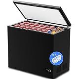 Kismile 7.0 Cubic Feet Chest Freezer with 3 Removable Basket, Free Standing Top Open Door Compact Deep Freezer with Adjustable Temperature for Home/Kitchen/Office/Garage/Bar (7.0 Cu.Ft, Black)