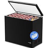 Kismile 7.0 Cubic Feet Chest Freezer with 3 Removable Basket, Free Standing Top Open Door Compact Deep Freezer with Adjustable Temperature for Home/Kitchen/Office/Garage/Bar (7.0 Cu.Ft, Black)