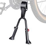 wsdcam Bike Kickstand, Adjustable Double Legs Bicycle Kick Stands for 24”-29” Adult Bikes, Aluminum Alloy Kickstand Non-Slip Center Mount for Mountain, Road, Cargo Bike, Auxiliary Bicycle Repair Tool