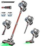 CHOSBE Cordless Vacuum Cleaner, 500W/40Kpa Stick Vacuum with 45Mins Runtime, Self-Standing Vacuum Cleaners for Home, Anti-Tangle, 1.5L Dust Cup, Rechargeable Vacuum for Hardwood Floor Carpet Pet Hair