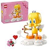 LEGO Looney Tunes Sweetheart Tweety Bird Building Toy for Adults & Kids - Tweety Figure W/Display Pedestal & Accessories for Girls & Boys, Ages 12+ - Gift & Craft for Valentine's Day - 40824