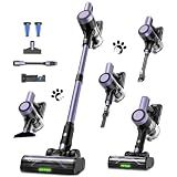 SUXIANGVAC Cordless Vacuum Cleaner for Home, 55KPa Powerful Suction, Self-Standing Stick Vacuum with Charging Dock, Anti-Tangle Brush, Lightweight for Pet Hair, Carpet, Hardwood Floor(Purple)