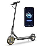 Electric Scooter, 8.5" Tires, Up to 20 Miles Range, 350W Motor & 19 MPH Portable Folding Commuting Electric Scooter for Adults with Double Braking System and App