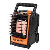 Heat Hog 9,000 BTU Portable Propane Radiant Space Heater, Indoor, Outdoor, Garage, Camping, Outdoor Sports, Boating, RVs, Tiltable Design, Gas Powered