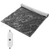 Cozzyhug Pro Extreme Larger Heating Pad with FIRfusion NEO Tech, 27"x37" Back & Body Wrap, Far Infrared & Negative Ion Therapy, 4.5lb Weighted, 4 Heat, Auto-Off, Machine Washable (Gray)