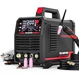 YESWELDER 205A Tig Welder with Pulse Large LED Display, STICK/DC TIG/PULSE TIG 3 In 1, 110&220V Dual Voltage TIG Welding Machine TIG-205P