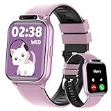Smart Watch for Kids, 1.85" Fitness Tracker with Heart Rate, Sleep Monitor, IP68 Waterproof Smartwatches with Video Music, Pedometer, Game, NO APP/Phone, Gift for Boys Girls. (Classic, Pink)