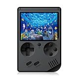 JAFATOY Retro Handheld Games Console for Kids/Adults, 168 Classic 8 Bit Games 3 inch Screen Video Games with AV Cable Play on TV (Black)