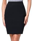 Kate Kasin Above Knee Pencil Skirt for Occident Women,Kk276-black,Medium