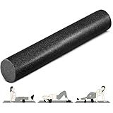 Yes4All High-Density EPP Round Back Roller Foam, Exercise Foam Roller for Yoga, & Pilates, Multiple Sizes & Colors - Black, 36 inches