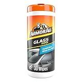 Armor All Car Glass Wipes, Auto Glass Cleaner for Film and Grime, 30 Count
