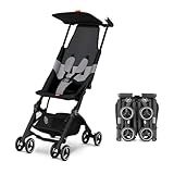 gb Pockit Air All Terrain Ultra Compact Lightweight Travel Stroller with Breathable Fabric in Velvet Black