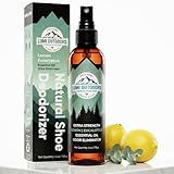 Lumi Outdoors Natural Shoe Deodorizer Spray (700+ Sprays) - Extra Strength Shoe Odor Eliminator for Smelly Shoes & Foot Odor - Replaces Shoe Balls & Inserts - Eucalyptus Lemongrass