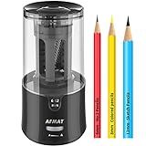 AFMAT Electric Pencil Sharpener - Auto Stop, Super Sharp & Fast, Plug in Pencil Sharpener for 6-12mm No.2/Colored Pencils - Classroom/Office/Home PS92