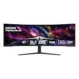 SAMSUNG 57" Odyssey Neo G9 (G95NC) Series Dual 4K UHD 1000R Curved Gaming Monitor, 240Hz, 1ms with DisplayPort 2.1, Quantum Mini-LED, DisplayHDR 1000, AMD FreeSync Premium Pro, LS57CG952NNXZA