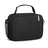 esouler Lunch Box Kids Insulated Lunch Bag for Boys & Girls Durable Children Lunchbox for School with Water Bottle Holder-Black