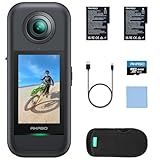 AKASO 360 Weatherproof 360° Action Camera - 5.7K 360 Video with 1/2" 48MP Sensors, 72MP 360 Photo, 360-SuperSmooth, Invisible Selfie Stick Effect, 360° Horizon Lock, AI Tracking with 64GB MicroSD Card