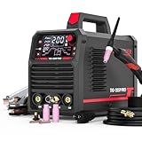 YESWELDER 205A Tig Welder with Pulse Large LED Display, STICK/DC TIG/PULSE TIG 3 In 1, 110&220V Dual Voltage TIG Welding Machine TIG-205P