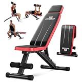 NICEPEOPLE Adjustable Weight Bench for Home Gym, 660LBS Capacity Workout Bench with 8/10 Backrests for Chest Shoulders Arms, Compact and Foldable Strength Bench for Small Space Apartment Room
