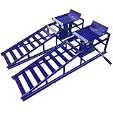 2 Pack Hydraulic Car and Truck Service Ramps,Low Profile Car Lift Service Ramps for Oil Changes,11000 Lbs (5 Tons), Adjustable Lift Height 9.8" to 16.21", Home Garage,Vehicle Auto Garage