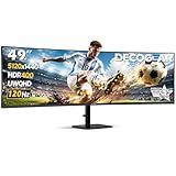 Deco Gear 49 Inch Curved Ultrawide Monitor, 5120x1440 Dual QHD 32:9 1500R VA Display, HDR400, 120Hz, Adaptive Sync, 1ms MPRT, USB-C 65W PD, KVM, PIP/PBP, Gaming & Workstation Setup, for PC & Laptop