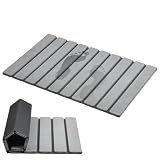 AWW Foldable Stone Bath Mat, Diatomaceous, 23.6"x15.5", Grey