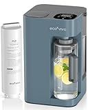 ecoviva water Mate 3 Countertop Reverse Osmosis Water Filter System 8 Stage Purification, 3:1 Pure to Drain, No Installation Required, Smart Sensor Water Dispensing, Reduce TDS, RO Water Purifier Blue