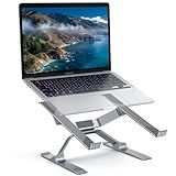 OMOTON More Stable Laptop Stand, Aluminum Adjustable Laptop Holder Stand for Desk, Ergonomic Detachable Notebook Riser Suitable for All Laptops (11-16 inch)