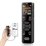 EVISTR Digital Voice Recorder 128GB AI Transcribe & Summarize Note Taker
