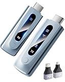 2025 Upgraded Wireless HDMI Transmitter and Receiver 328FT/100M, Plug & Play Portable 5G+2.4G Wireless HDMI Extender Kit for 4K Decode Input 1080P Output, for Audio to Monitor from Laptop/TV Box