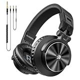 PUPGSIS Wired Over Ear Headphones: Studio Monitor Headphones - Professional 50mm Drivers 40kHz DJ Stereo Headphones - 1/4 to 3.5mm Audio Jack for Recording/Mixing/Podcast/Guitar/Keyboard