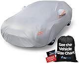 EzyShade 10-Layer Car Cover Waterproof All Weather - See Vehicle Size-Chart - Car Covers for Automobiles & Car Snow Cover - Full Exterior Covers - Winter Rain Sun SUV Sedan. Size A4 (See SizeChart)