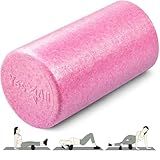 Yes4All High Density Foam Roller for Back, Variety of Sizes & Colors for Yoga, Pilates - Fuschia Rose - 12 Inches
