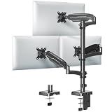 MOUNT PRO Triple Monitor Mount for Max 32" Computer Screen, Adjustable 3 Monitor Desk Mount, up to 19.8lbs Each, Three Display Arm with Tilt Swivel Rotation, VESA Mount 75x75/100x100mm
