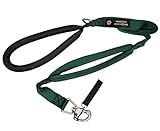 Heavy-Duty 6ft Dog Leash – Quick Release Snap, Dyneema Handle, Waterproof, 316 Stainless, Handmade USA (Hunter Green)