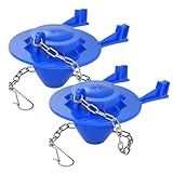 2-Pack 2" Toilet Flapper Replacement Kit - Universal Toilet Tank Flapper with Stainless Steel Chains for American Standard/Kohler/Toto/Gerber. Toilet Stopper Flapper. Toilet Flapper 2 Inch Rubber