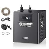 VEMOKO Aquarium Chiller 79 GAL - Water Chiller for Aquarium 1/3 HP Energy Efficient Fish Tank Water Chiller for Axolotl, Coral, Jellyfish, Freshwater & Saltwater Quiet Cold Plunge Chiller 300L