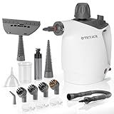 TICYACK Handheld Steam Cleaner, Steam Cleaner with 16 PCS Accessory & Safety Lock, 500ML Capacity, Multi-Surface Deep Cleaning for Home, Car, Bathroom, Grout, Floor, Window (White)