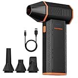 WOLFBOX MegaFlow 50 Compressed Air Duster, 110,000 RPM, 3-Gear Adjustable