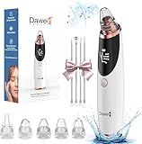Blackhead Remover Pore Vacuum for Face and Nose, Facial Pore Cleanser with 3 Suction Levels, 5 Replaceable Tips, USB Rechargeable Tool for Blackheads and Whiteheads(White)