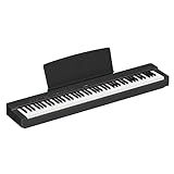 Yamaha P225 88-Key Digital Piano with Weighted Keys, Portable Design, Keyboard, Music Rest, Sustain Foot Switch, and Built-In Speakers, Black (P225B)