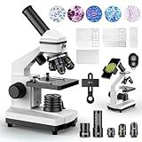 PalliPartners Compound Microscope for Adults & Students, White