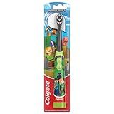 Colgate Kids Battery Powered Minecraft Toothbrush, Extra Soft Kids Battery Toothbrush with 1 AA Battery Included, Made for Ages 3 and Up, Features Easy On and Off Switch, Flat Lay Handle, 1 Count