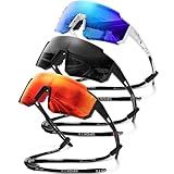 gesruny Polarized Sport Sunglasses for Men and Women, Lightweight TR90 Sun Glasses with UV Protection for Cycling Running