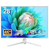 Gawfolk 28 inch UHD 4K Computer Monitor, IPS Ultra HD (3840×2560p) Screen, 3:2, 1.07 Billion Colours, 128% sRGB, Built-in Speakers, 178° Wide Viewing Angle DisplayPort 1.4 & HDMI 2.0, White