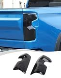 Hoolcar Tail Light Lamp Cover Guard Trim Bezel Frame Decor Exterior Accessories Compatible with Chevrolet Silverado 2022 2023 2024 2025, Smoked Black