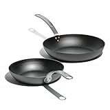 Made In Cookware - 2 Piece (Includes 10",12") Seasoned Carbon Steel Frying Pan - (Like Cast Iron, but Better) - Professional Cookware - Crafted in Sweden - Induction Compatible