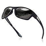 suoso Polarized Sports Sunglasses for Men: UV400 Protection Glasses Womens Wrap Around Goggles for Driving Fishing