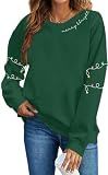 Christmas Sweatshirt For Women Merry And Bright Prints Graphic Pullover